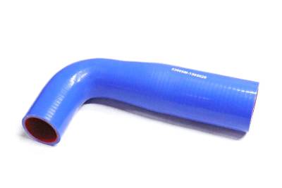 Патрубок радиатора нижний КАМАЗ, силикон.,синий,армир. L414мм,d60/48мм.(HH011)