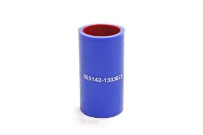 Патрубок радиатора нижний МАЗ силикон.,синий,армир. L95мм,d40мм. (HH064)