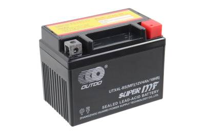 Аккумулятор 12В 4Ач OUTDO UTX4L-BS(MF) (аналогCT1204) (кислотный, герметичный) (обр.полярн) (113*70*85мм)