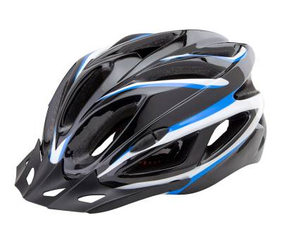 Шлем вело "СТЕЛС" fsd-hl022 (цв. черн. с син. полосами) размер l (58-60 см)