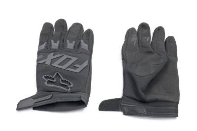 Перчатки мото FOX черные, XL (тыльн.часть-эластич. полиэстер,ладонь-микрофибра)