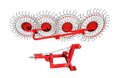 Ворошилка ВМ-4 колесно-пальцевая для мотоблока (агрегатируется с ПНО-1,2,3,4)                       